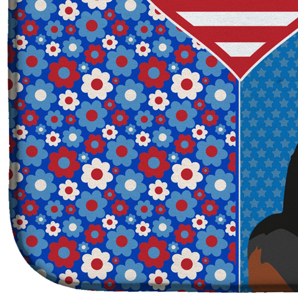Bernese Mountain Dog USA American Dish Drying Mat Absorbent Dish Drying Mat Pad for Kitchen Counter Dish Drainer Mat for Countertop, 14 x 21", Multicolor