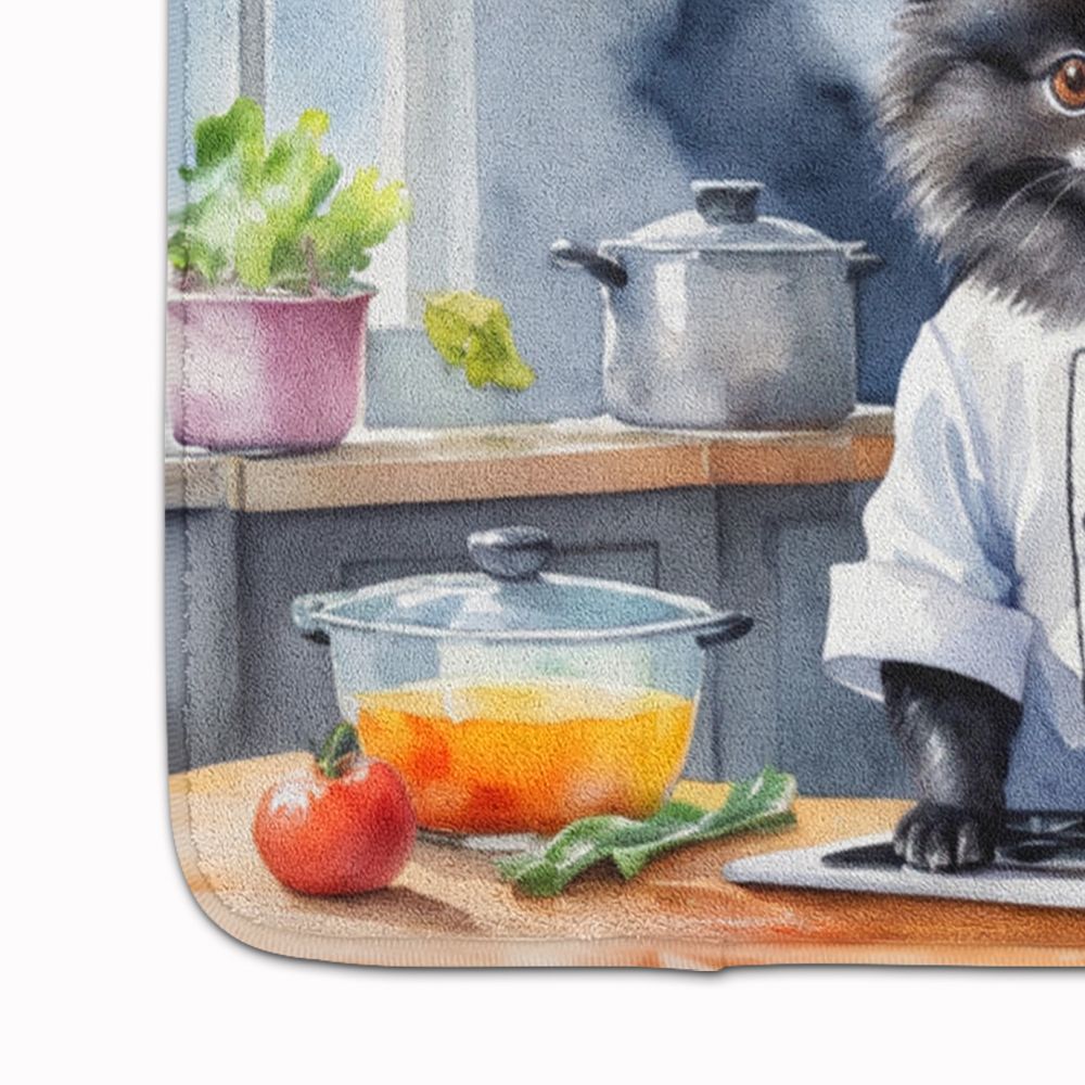 Pomeranian The Chef Memory Foam Kitchen Mat Machine Washable Anti-Fatigue Mat Cushion Comfort Bath Mat or Kitchen Rug