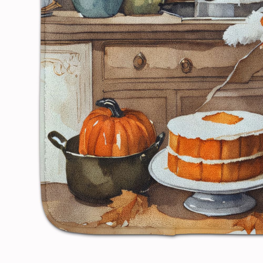 Coton De Tulear Fall Kitchen Pumpkins Memory Foam Kitchen Mat Machine Washable Anti-Fatigue Mat Cushion Comfort Bath Mat or Kitchen Rug