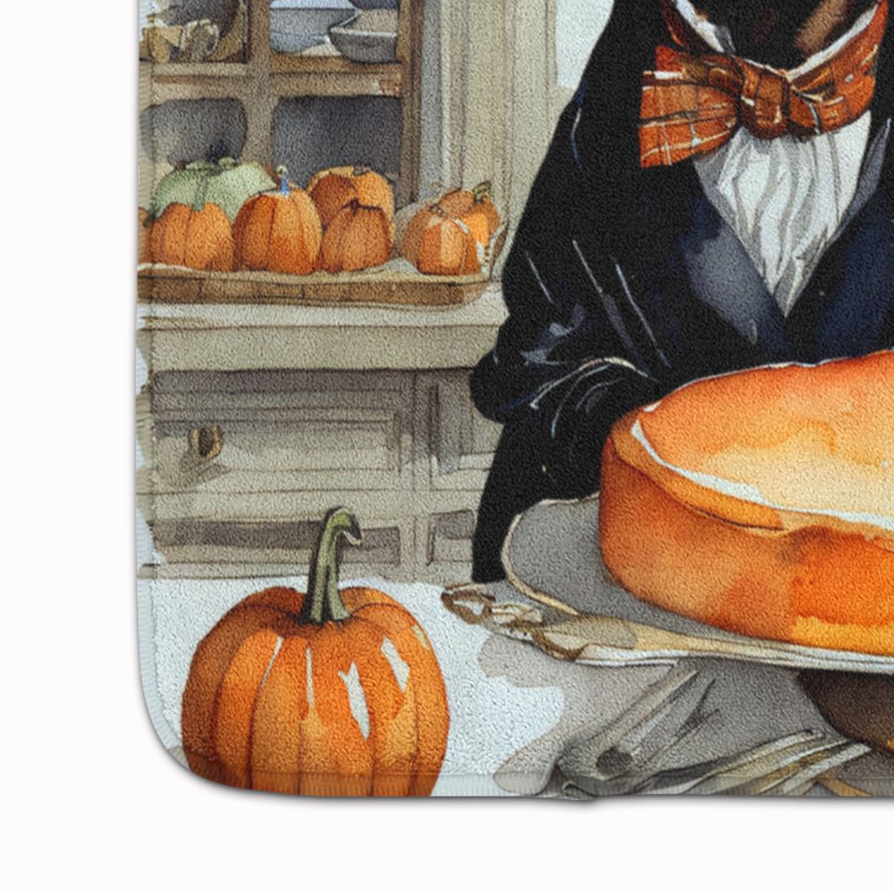 Chocolate Lab Fall Kitchen Pumpkins Memory Foam Kitchen Mat Machine Washable Anti-Fatigue Mat Cushion Comfort Bath Mat or Kitchen Rug