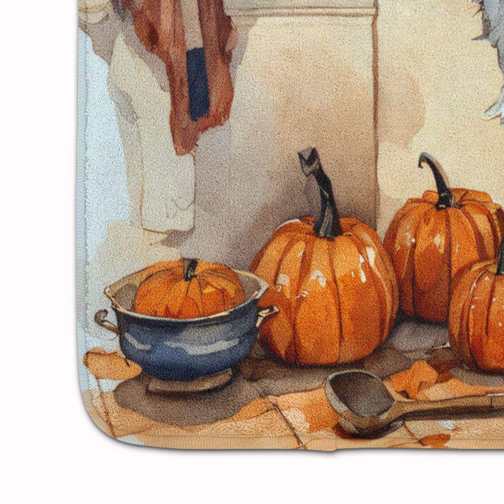 Brittany Fall Kitchen Pumpkins Memory Foam Kitchen Mat Machine Washable Anti-Fatigue Mat Cushion Comfort Bath Mat or Kitchen Rug