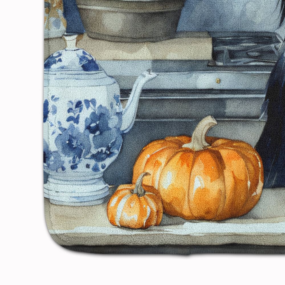 Japanese Chin Fall Kitchen Pumpkins Memory Foam Kitchen Mat Machine Washable Anti-Fatigue Mat Cushion Comfort Bath Mat or Kitchen Rug