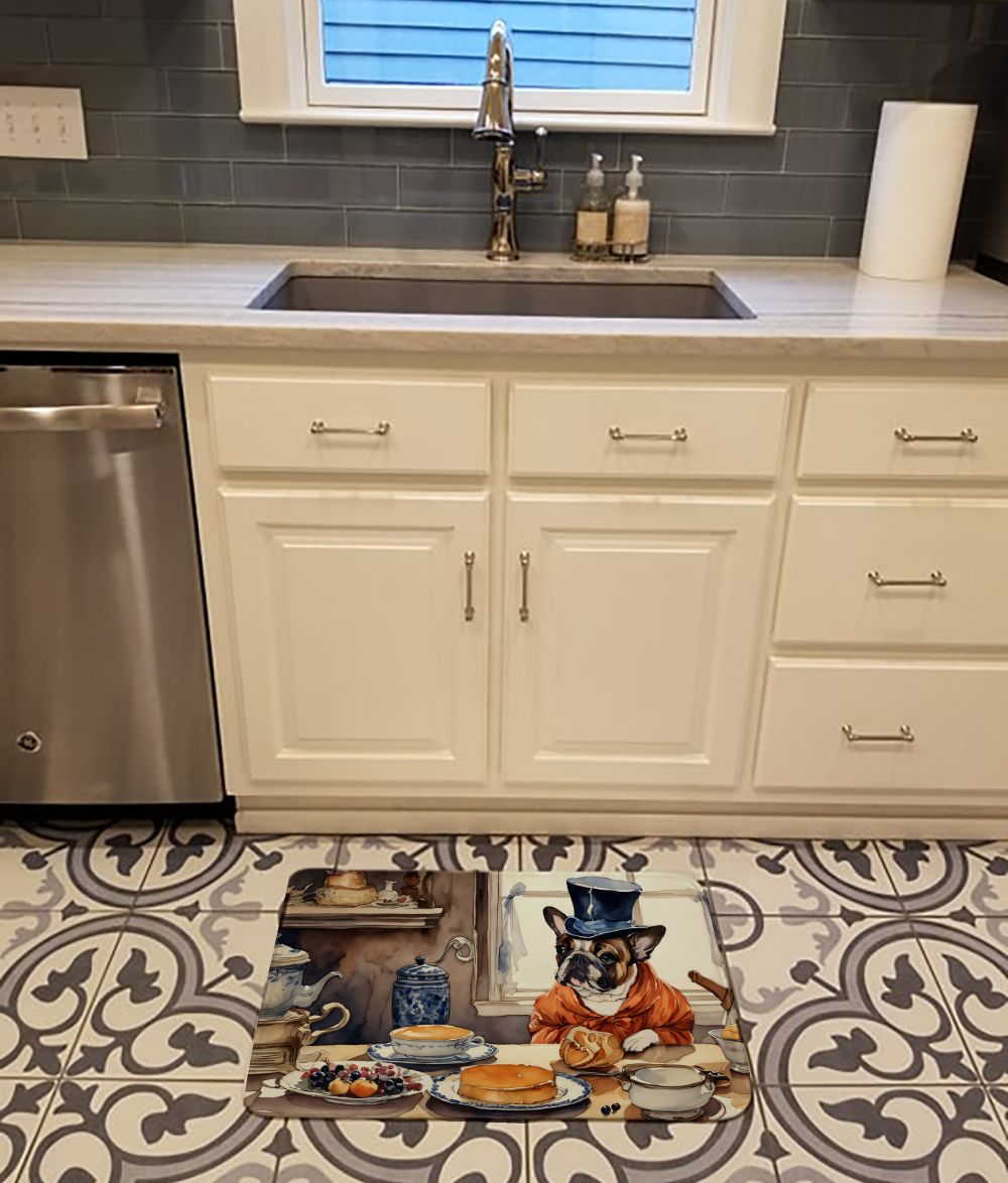 French Bulldog Fall Kitchen Pumpkins Memory Foam Kitchen Mat Machine Washable Anti-Fatigue Mat Cushion Comfort Bath Mat or Kitchen Rug