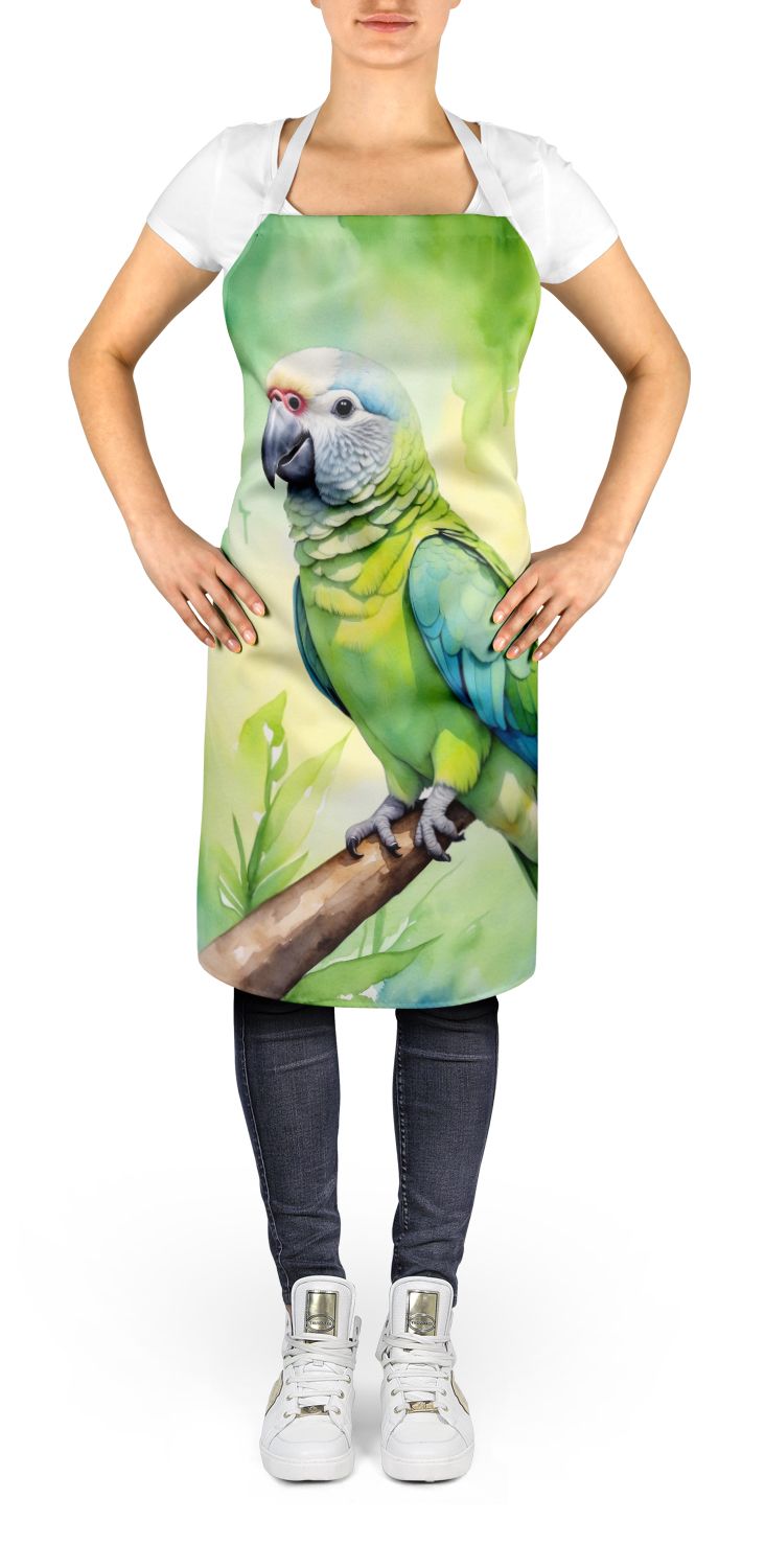Monk Parakeet Apron Cooking Kitchen Server Baking Crafts Gardening for Adult Women Men, Unisex, Large, Multicolor