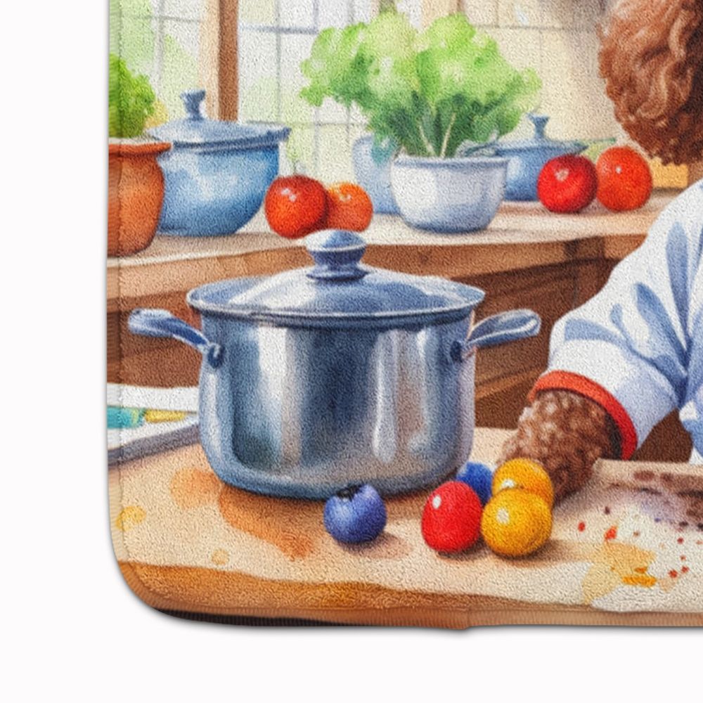 Chocolate Poodle The Chef Memory Foam Kitchen Mat Machine Washable Anti-Fatigue Mat Cushion Comfort Bath Mat or Kitchen Rug