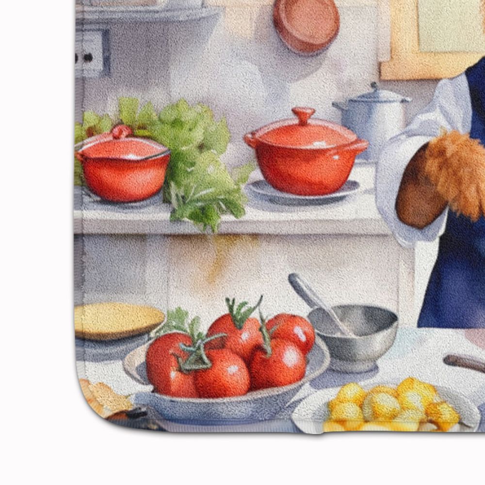 Welsh Terrier The Chef Memory Foam Kitchen Mat Machine Washable Anti-Fatigue Mat Cushion Comfort Bath Mat or Kitchen Rug