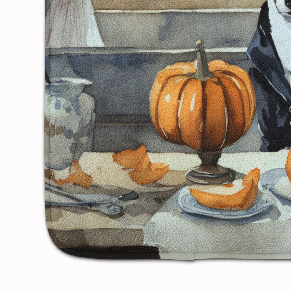 Basenji Fall Kitchen Pumpkins Memory Foam Kitchen Mat Machine Washable Anti-Fatigue Mat Cushion Comfort Bath Mat or Kitchen Rug
