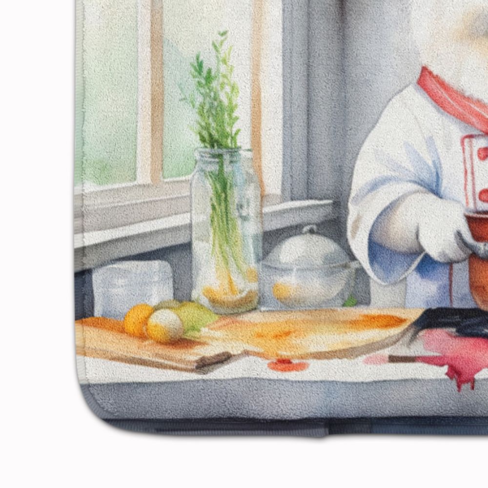Samoyed The Chef Memory Foam Kitchen Mat Machine Washable Anti-Fatigue Mat Cushion Comfort Bath Mat or Kitchen Rug