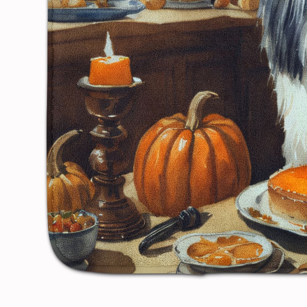 Havanese Fall Kitchen Pumpkins Memory Foam Kitchen Mat Machine Washable Anti-Fatigue Mat Cushion Comfort Bath Mat or Kitchen Rug