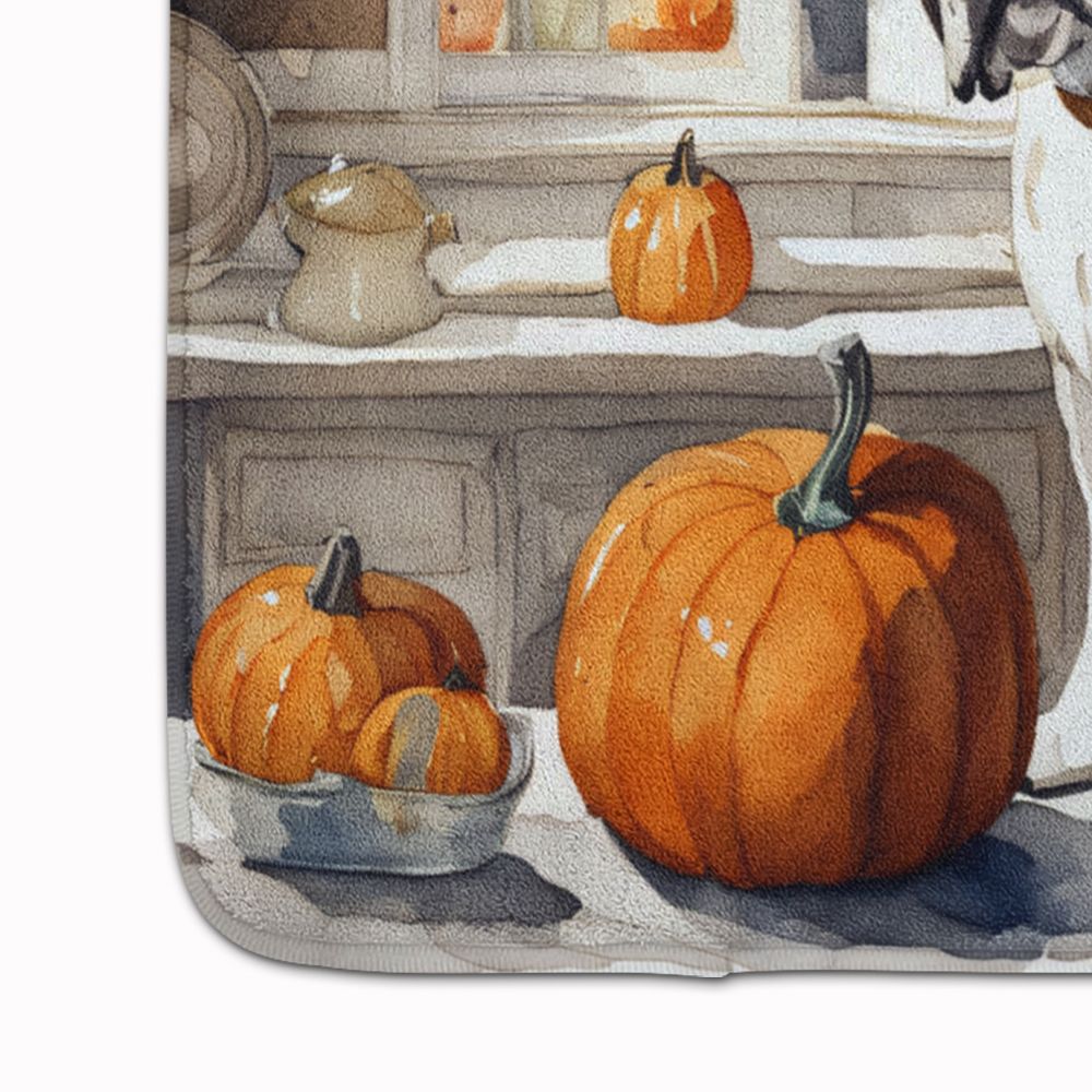 Boxer Fall Kitchen Pumpkins Memory Foam Kitchen Mat Machine Washable Anti-Fatigue Mat Cushion Comfort Bath Mat or Kitchen Rug