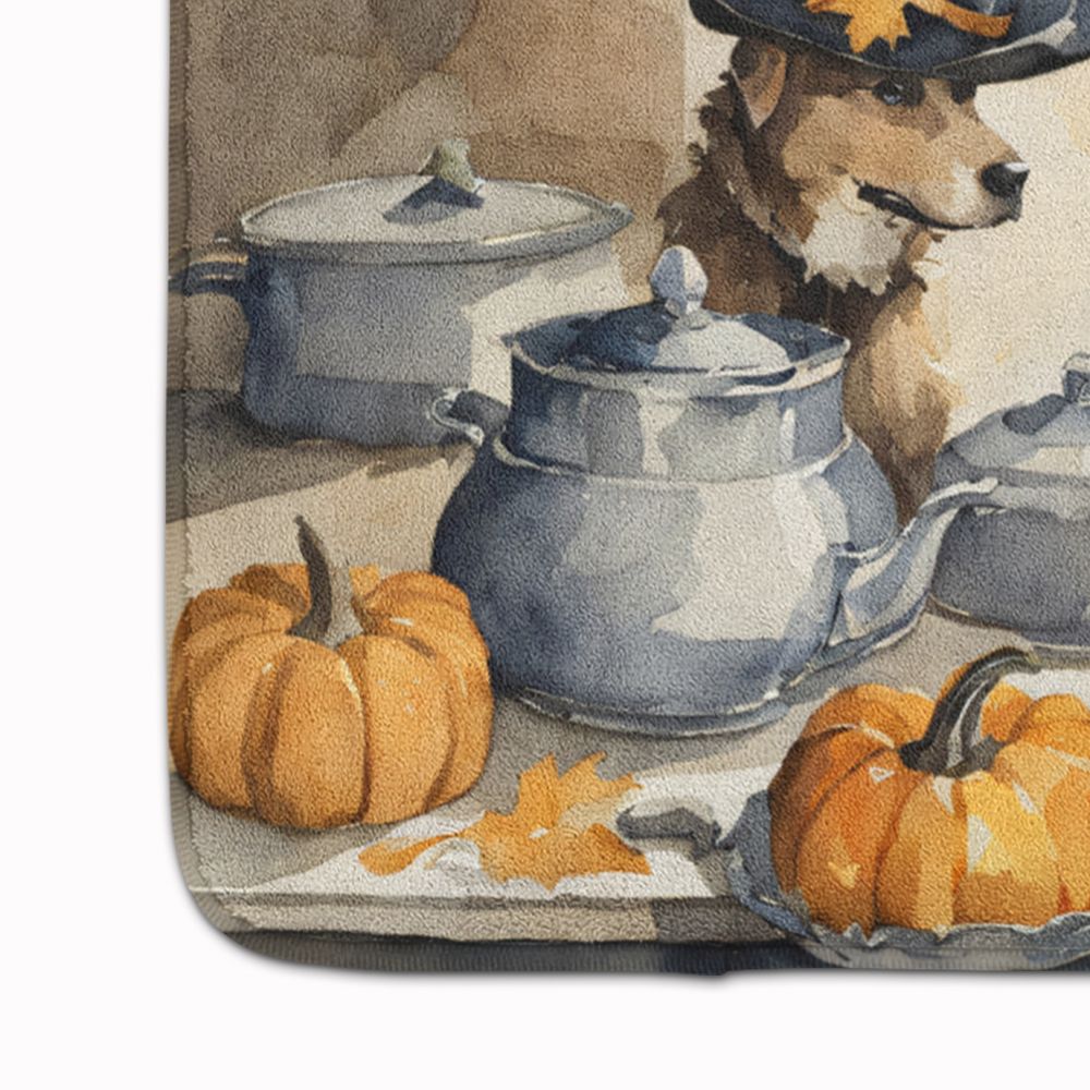 Yellow Lab Fall Kitchen Pumpkins Memory Foam Kitchen Mat Machine Washable Anti-Fatigue Mat Cushion Comfort Bath Mat or Kitchen Rug