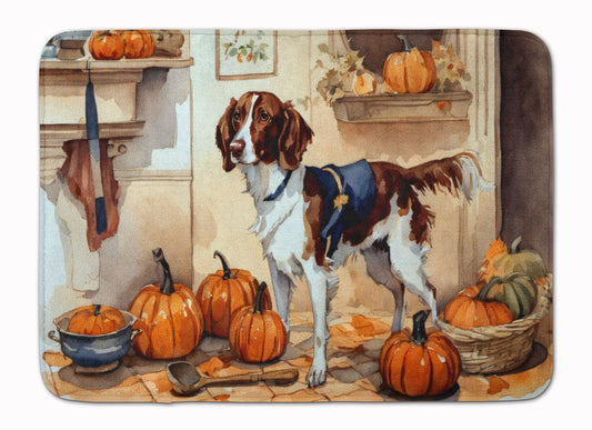 Brittany Fall Kitchen Pumpkins Memory Foam Kitchen Mat Machine Washable Anti-Fatigue Mat Cushion Comfort Bath Mat or Kitchen Rug