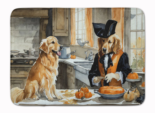 Golden Retriever Fall Kitchen Pumpkins Memory Foam Kitchen Mat Machine Washable Anti-Fatigue Mat Cushion Comfort Bath Mat or Kitchen Rug