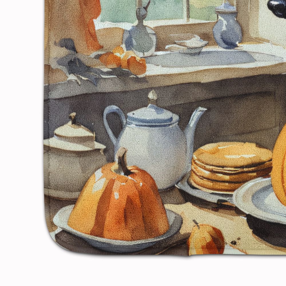 German Shepherd Fall Kitchen Pumpkins Memory Foam Kitchen Mat Machine Washable Anti-Fatigue Mat Cushion Comfort Bath Mat or Kitchen Rug