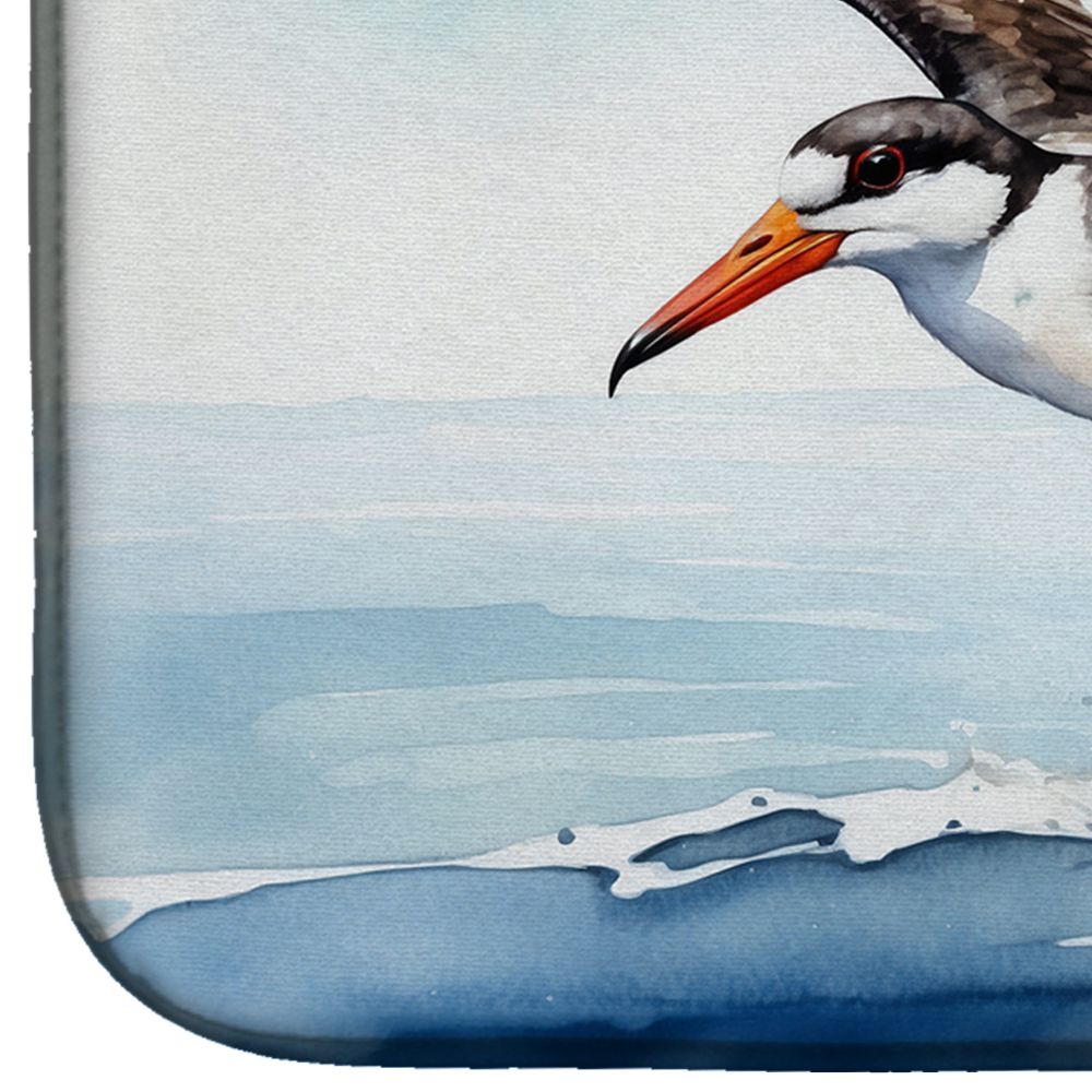 Black Skimmer Dish Drying Mat Absorbent Dish Drying Mat Pad for Kitchen Counter Dish Drainer Mat for Countertop, 14 x 21", Multicolor