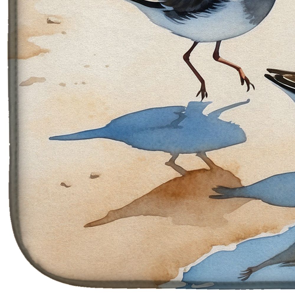 Sandpipers Dish Drying Mat Absorbent Dish Drying Mat Pad for Kitchen Counter Dish Drainer Mat for Countertop, 14 x 21", Multicolor