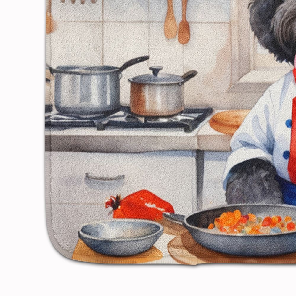 Portuguese Water Dog The Chef Memory Foam Kitchen Mat Machine Washable Anti-Fatigue Mat Cushion Comfort Bath Mat or Kitchen Rug