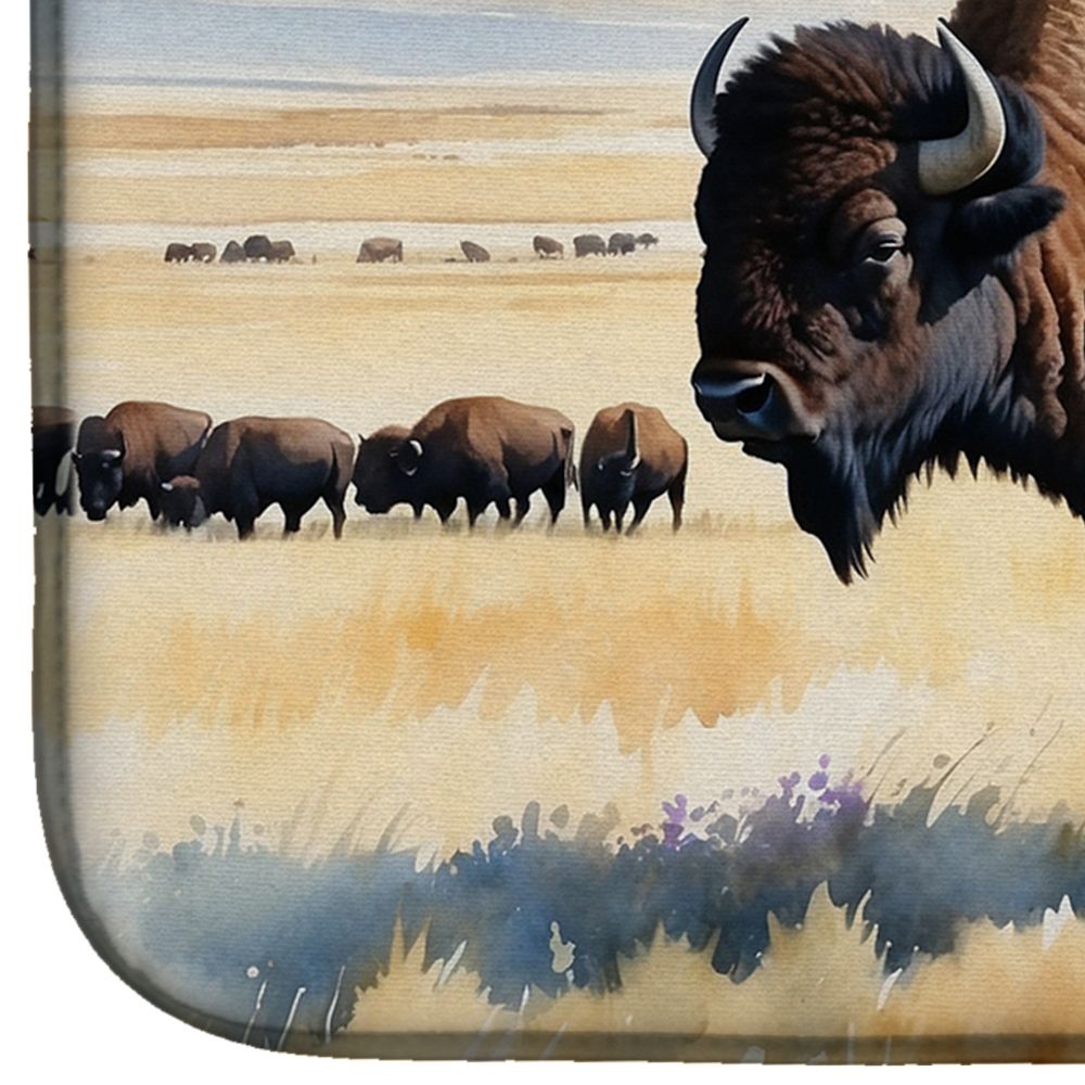 Prairie Bison Dish Drying Mat Absorbent Dish Drying Mat Pad for Kitchen Counter Dish Drainer Mat for Countertop, 14 x 21", Multicolor